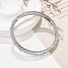 Brass Micro Pave Cubic Zirconia Hinged Bangles for Women BJEW-D313-02P-5