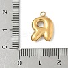 304 Stainless Steel Initial Pendants STAS-S186-12R-G-3