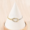 Duo Tone Brass Round Snake Chain Knot 2-Strand Bracelets for Women KK-CBA68DA-17C-GP-1