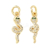 Brass Micro Pave Cubic Zirconia Pendants KK-U056-07G-1