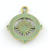Compass Zinc Alloy Pendants PALLOY-R065-078-FF-2