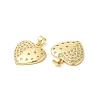 Brass Micro Pave Clear Cubic Zirconia Pendants ZIRC-L103-038G-2