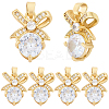 8Pcs Brass Micro Pave Cubic Zirconia Pendants FIND-BBC0004-28B-01-1