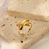 Ocean Themes 304 Stainless Steel Open Cuff Rings for Women RJEW-K293-02D-G-1