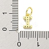 Letter Brass Micro Pave Clear Cubic Zirconia Pendants KK-K354-06G-I-3