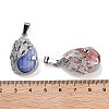 Synthetic Mixed Stone Teardrop Pendants G-G112-03P-3