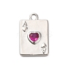 Brass Micro Pave Cubic Zirconia Charms KK-F895-15P-1