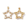 Brass Micro Pave Cubic Zirconia Pendants KK-B061-03G-1