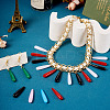 70Pcs 7 Colors Acrylic Pendants MACR-TA0001-79-7