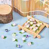 25Pcs 5 Colors Acrylic Charms KY-TA0001-22-4