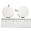 Non-Tarnish 201 Stainless Steel Flat Round Mirror Polished Finish Stamping Blank Tag Pendants LS-STAS-S030-10-3
