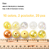 20Pcs 10 Colors Transparent & Opaque Acrylic Beads MACR-FP0001-20-6