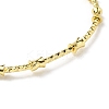 Rack Plating Brass Drum Beaded Open Cuff Bangle for Women BJEW-E073-07G-2
