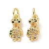 Brass Micro Pave Colorful Cubic Zirconia Charms KK-E068-VF122-2