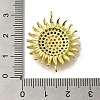 Rack Plating Brass Micro Pave Colorful Cubic Zirconia Sun Links Connector Charms KK-H485-26G-3