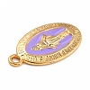 Golden Alloy Enamel Pendants KK-P197-16G-3