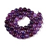 Dyed Natural White Jade Beads Strands G-T138-8mm-210-12-2