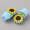 Sunflower Flowerpot Food Grade Eco-Friendly Silicone Beads SIL-TAC0002-20D-2