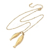 304 Stainless Steel Couple Fish Pendant Satellite Chain Necklaces for Women LS-NJEW-Z108-02G-4