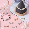 8Pairs 2 Colors Brass Micro Pave Cubic Zirconia Bead KK-SC0004-26-4