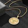 201 Stainless Steel Rhinestone Pendant Necklaces for Women LS-NJEW-U021-02G-3