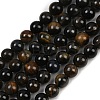 Natural Yellow Blue Tiger Eye(Dyed & Heated) Bead Strands G-P230-07-8mm-AB-1