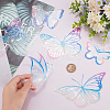 10Pcs Butterfly Colorful Suncatcher Rainbow Prism Electrostatic Glass Stickers DIY-WH0409-69E-3