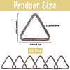 12Pcs Triangle Iron Linking Rings IFIN-CP0002-96B-2