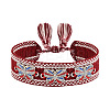 Butterfly Adjustable Polyester & Alloy & Resin Enamel & Rhinestone Slider Bracelets FS-WG9985D-08-1