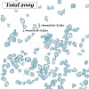 Transparent Electroplate Crushed Glass Craft GLAA-SC0001-98C-01-2