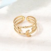 304 Stainless Steel Cuff Open Rings SA-CBAD22F-01G-F-3