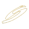 925 Sterling Silver Twisted Bar Link Chain Necklaces NJEW-H056-01B-G-4