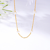 Stainless Steel Chain Necklace with Imitation Pearl Beaded for Women ZY9444-2