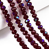 Electroplate Glass Beads Strands LS-EGLA-A034-T8mm-L21-4