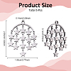 5Pcs 304 Stainless Steel Pendants STAS-YW0003-15P-3
