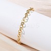 304 Stainless Steel Rolo Chain Bracelets for Women BJEW-Z152-01G-3