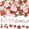 30Pcs 15 Styles Valentine's Day Theme Alloy Enamel Pendants ENAM-FS0004-22-1