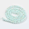 Electroplate Opaque Solid Color Glass Beads Strands EGLA-A034-P8mm-L09-2