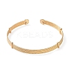 Brass Open Cuff Bangles BJEW-A144-01B-1