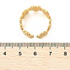 Flower 304 Stainless Stee Open Cuff Rings for Women RJEW-Q006-03D-G-3