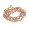 Transparent Electroplate Glass Beads Strands EGLA-A039-T4mm-B12-2