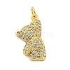 Brass Micro Pave Cubic Zirconia Pendants KK-R159-19C-G-1