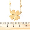 304 Stainless Steel Clover Pendant Necklaces NJEW-V001-09G-4