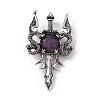 Natural Amethyst Pendants G-H281-03H-2