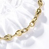 304 Stainless Steel Coffee Bean Chain Bracelets for Men Women BJEW-G725-06G-3