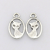 Tibetan Style Alloy Kitten Pendants LS-TIBEP-R219-AS-LF-1