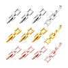 12Pcs 3 Colors Brass Fold Over Clasps KK-PH0011-60-6