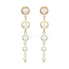 Brass Dangle Stud Earrings EJEW-TA00291-1