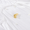 1Pc Alloy Croissant Brooch Pin JEWB-LP0005-14G-3