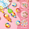 20Pcs 5 Colors Flower Food Grade Eco-Friendly Silicone Focal Beads SIL-CJ0002-28-3